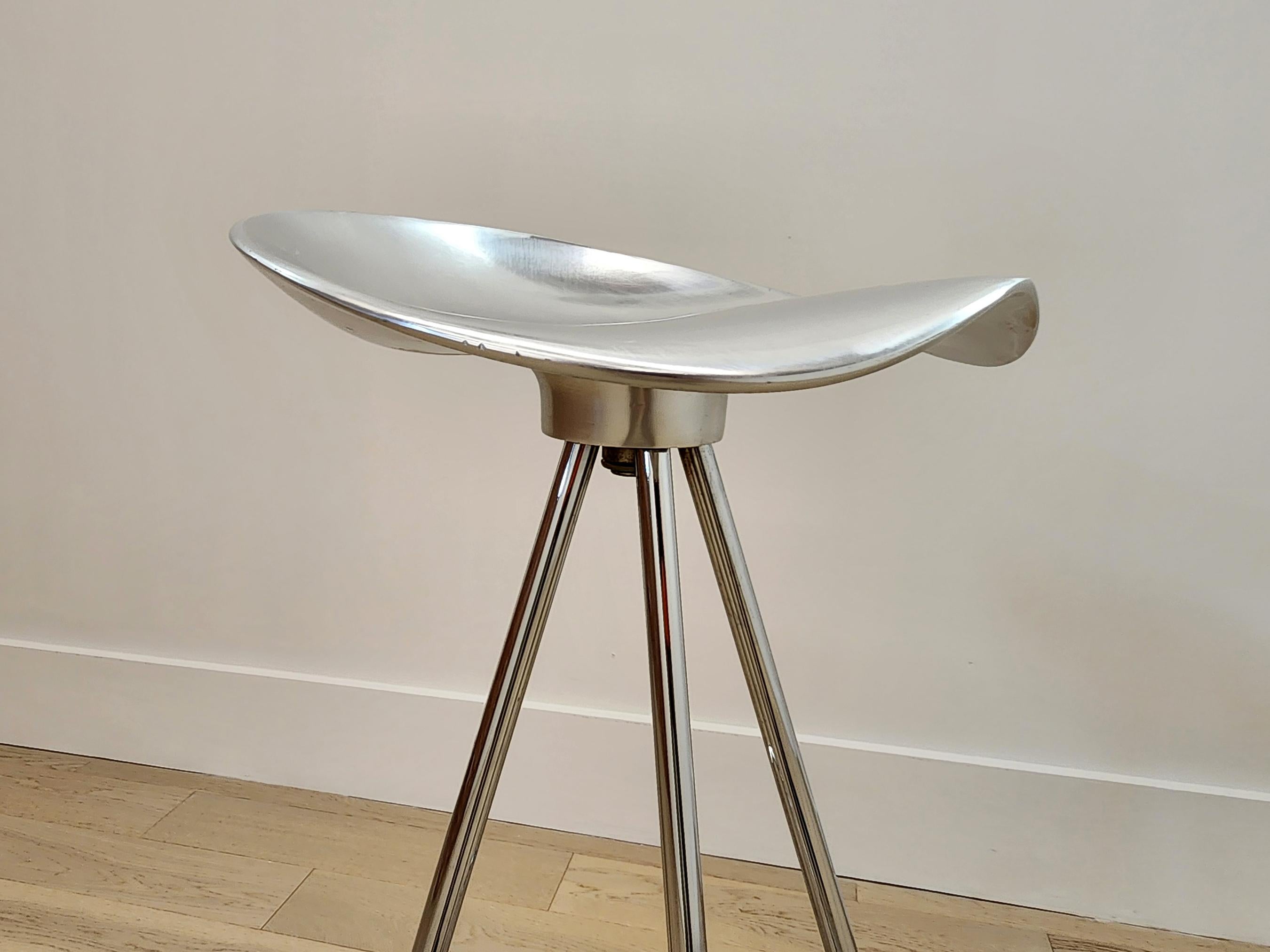 Knoll 'Jamaica' Stainless Steel Counter / Bar Stool by Pepe Cortes For Sale 1