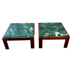 Knoll Jim Eldon Model No. 3411 Walnut Marble Coffee Tables