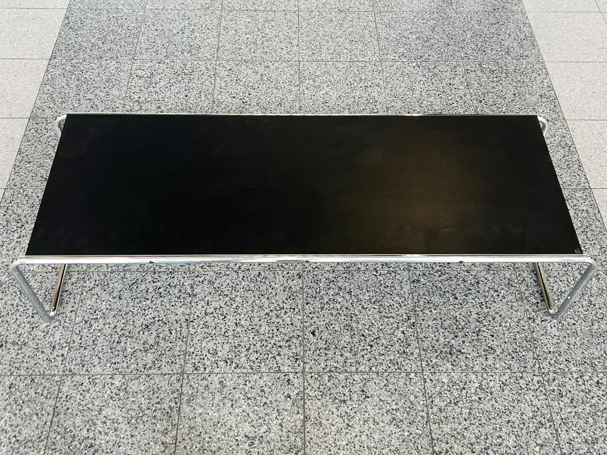 Bauhaus Knoll Laccio Coffee Table by Marcel Breuer For Sale