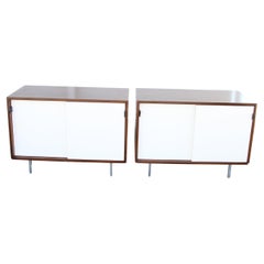 Knoll Leather Handle Cabinets