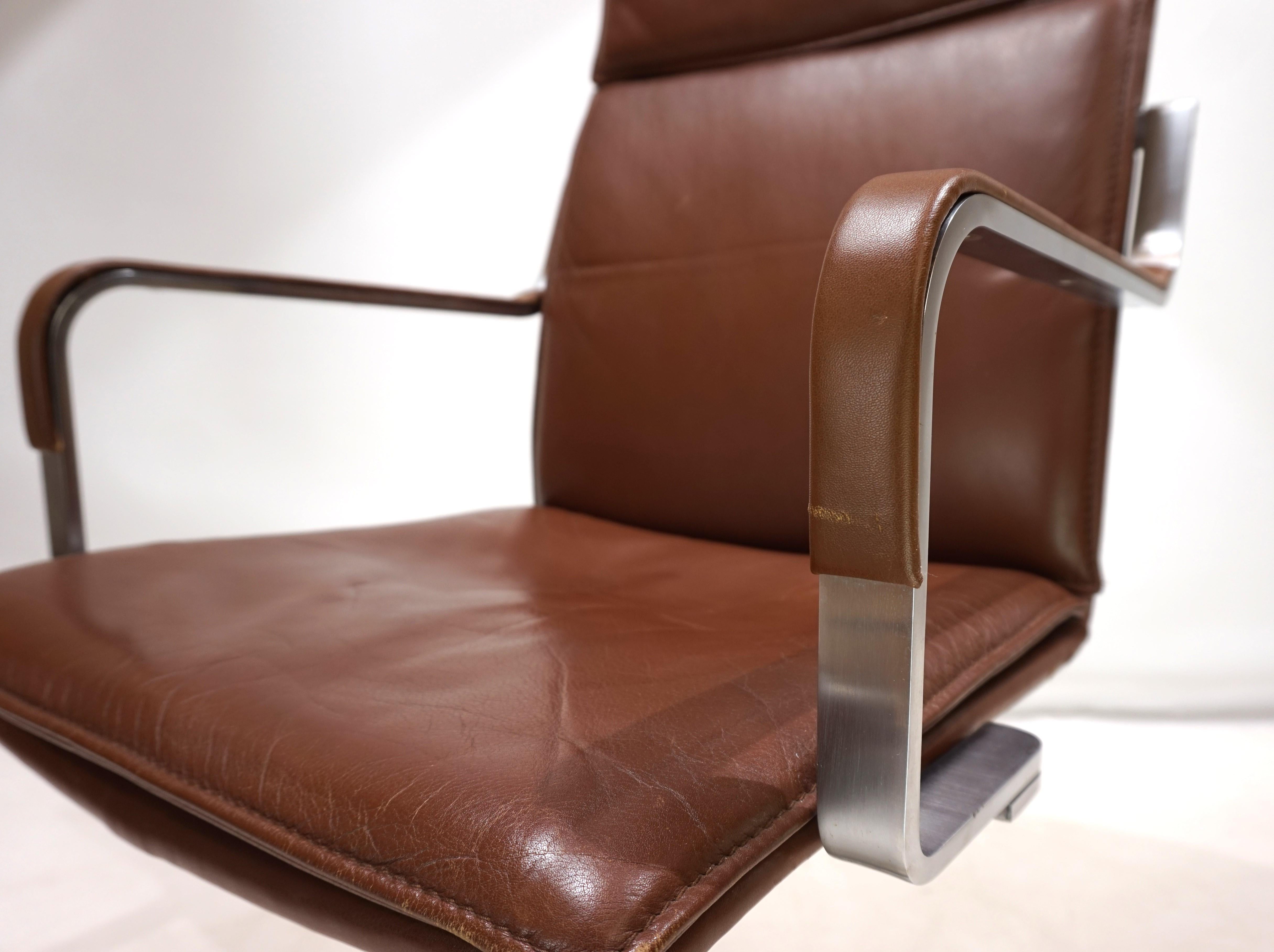 Knoll leather office chair by Rudolf Glatzel, 1980 7