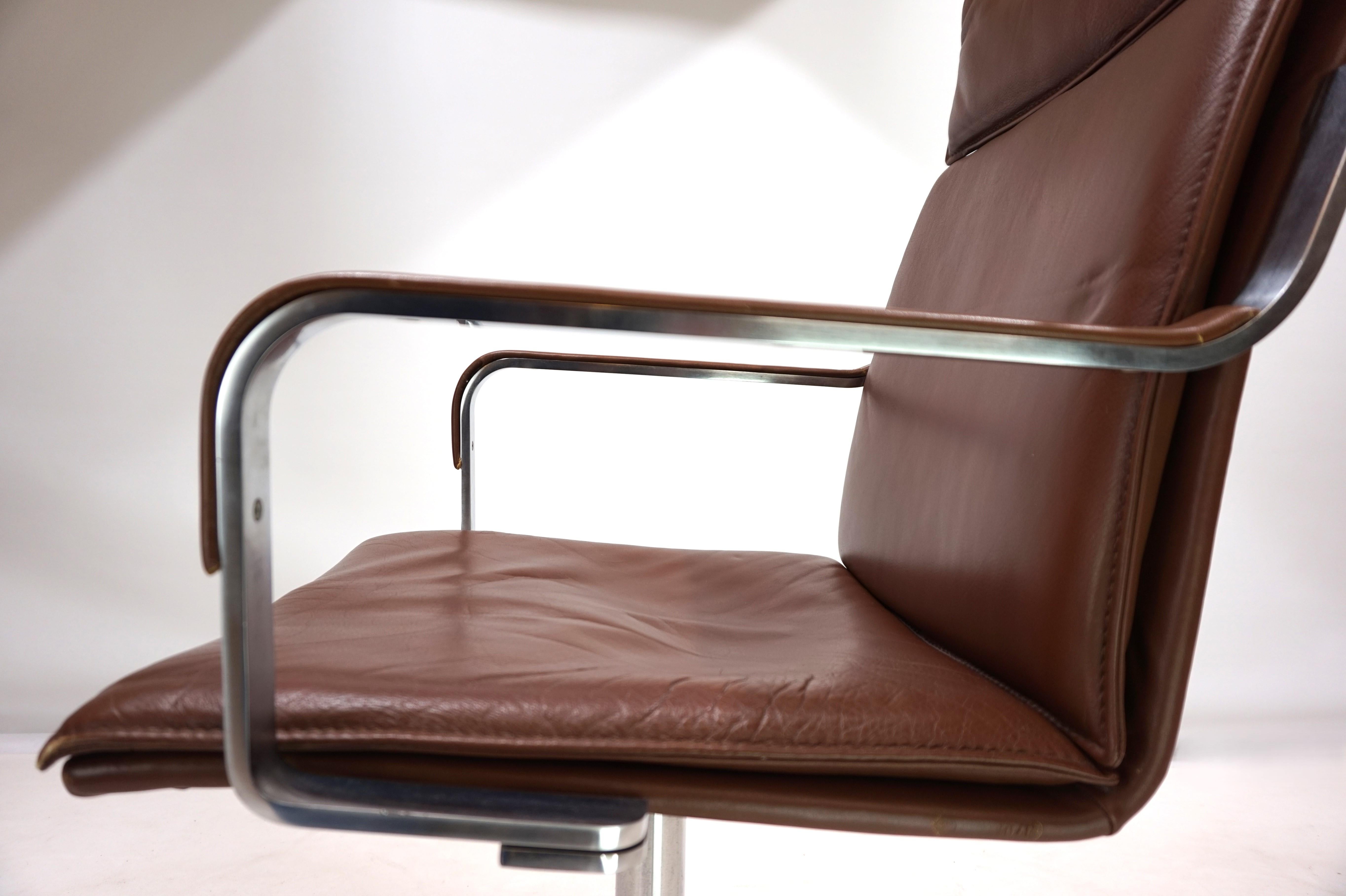 Knoll leather office chair by Rudolf Glatzel, 1980 9