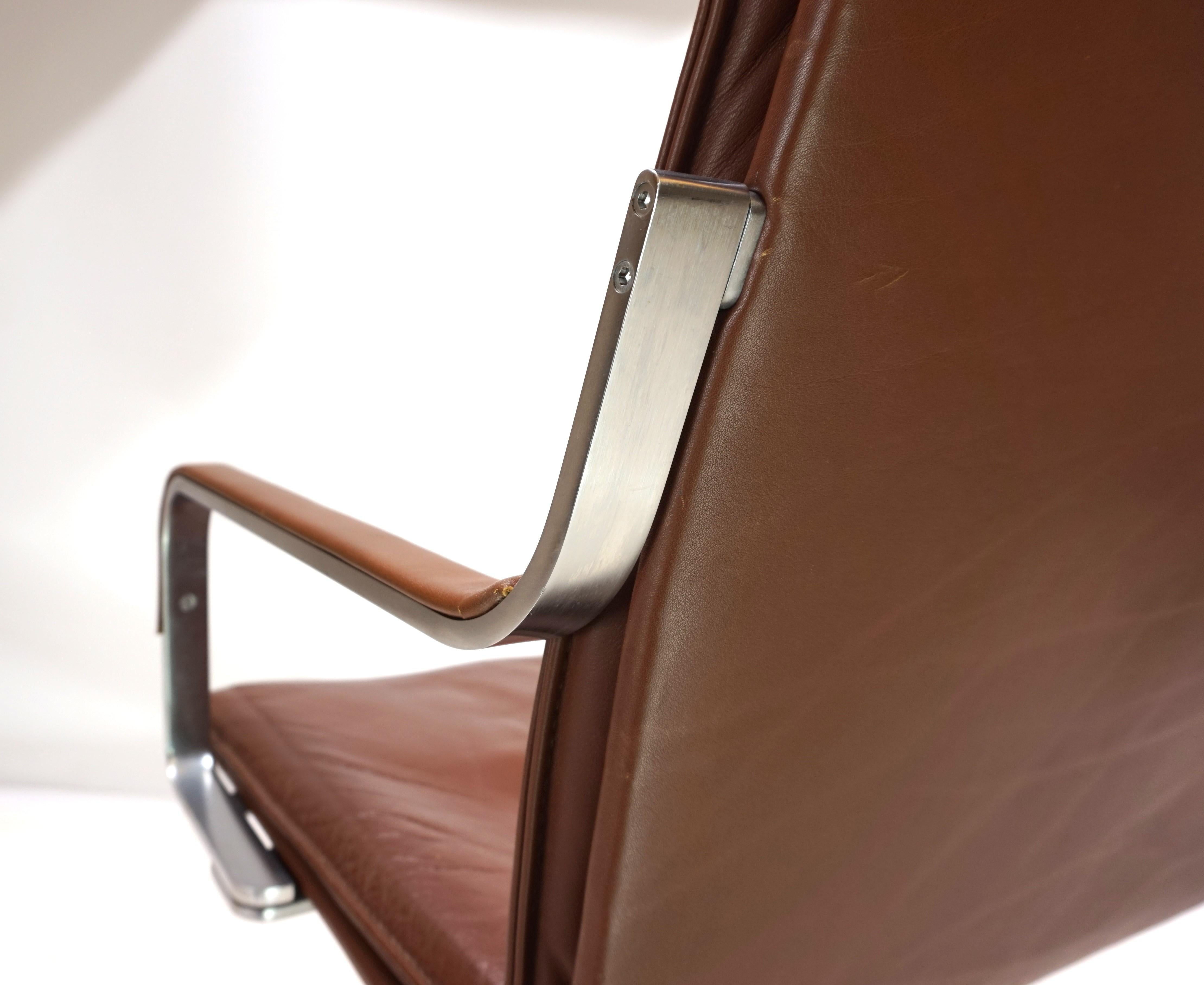 Knoll leather office chair by Rudolf Glatzel, 1980 In Good Condition In Ludwigslust, DE