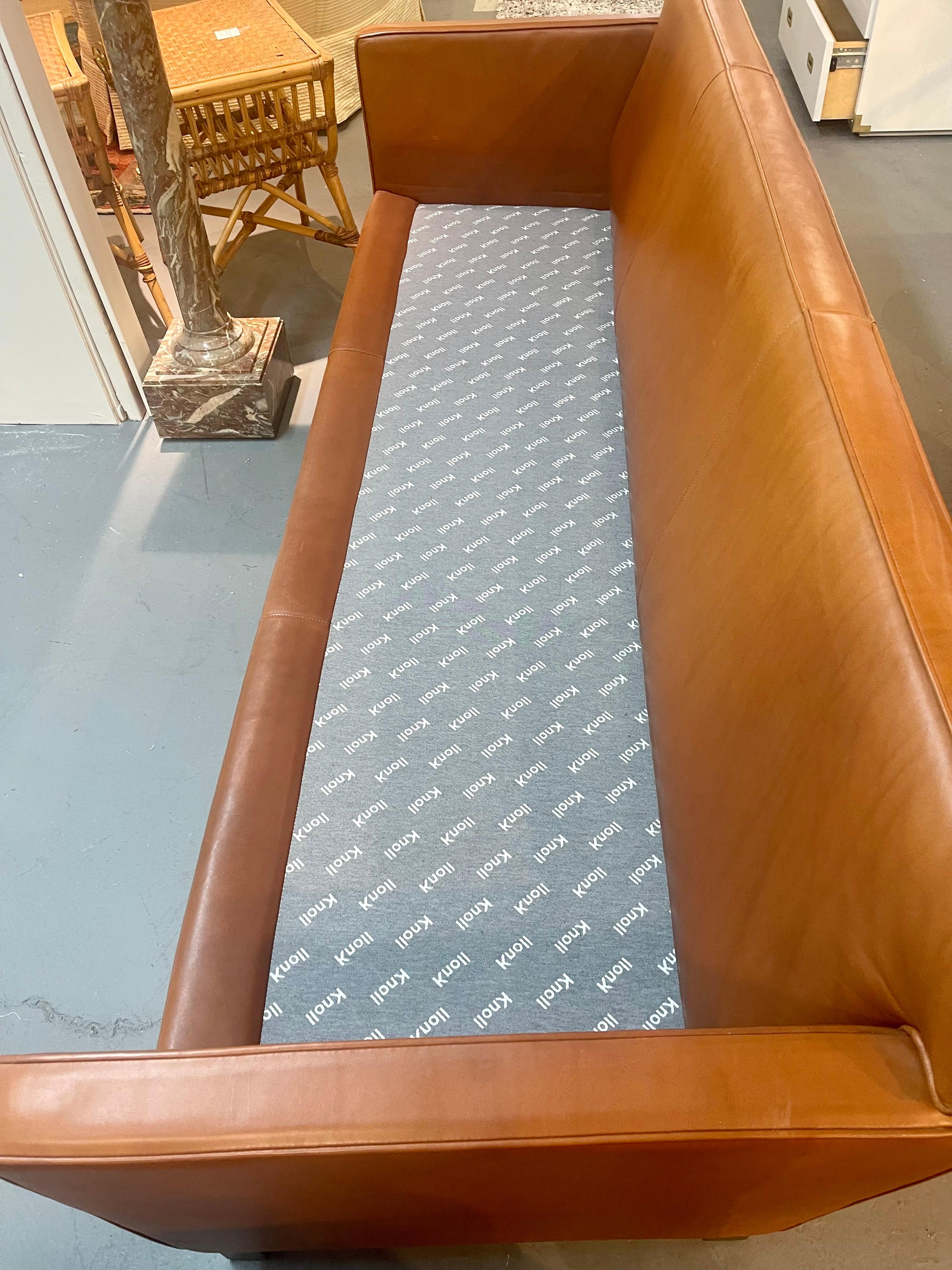 Knoll Leather Sofa Mies van der Rohe Lilly Reich Designed Krefeld Sofa 1