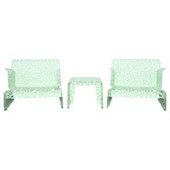 Knoll Limited Edition 'Topiary Cushion Lounge Chairs' and Side Table, 1997