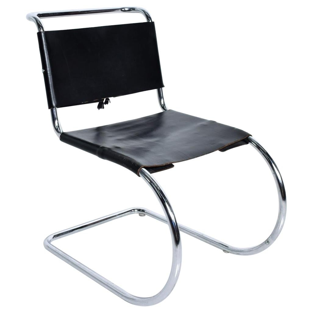 Knoll, Ludwig Mies van der Rohe, MR Chair Tubular Chrome Leather Chair