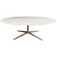 Knoll Marble Top Oval Dining Table