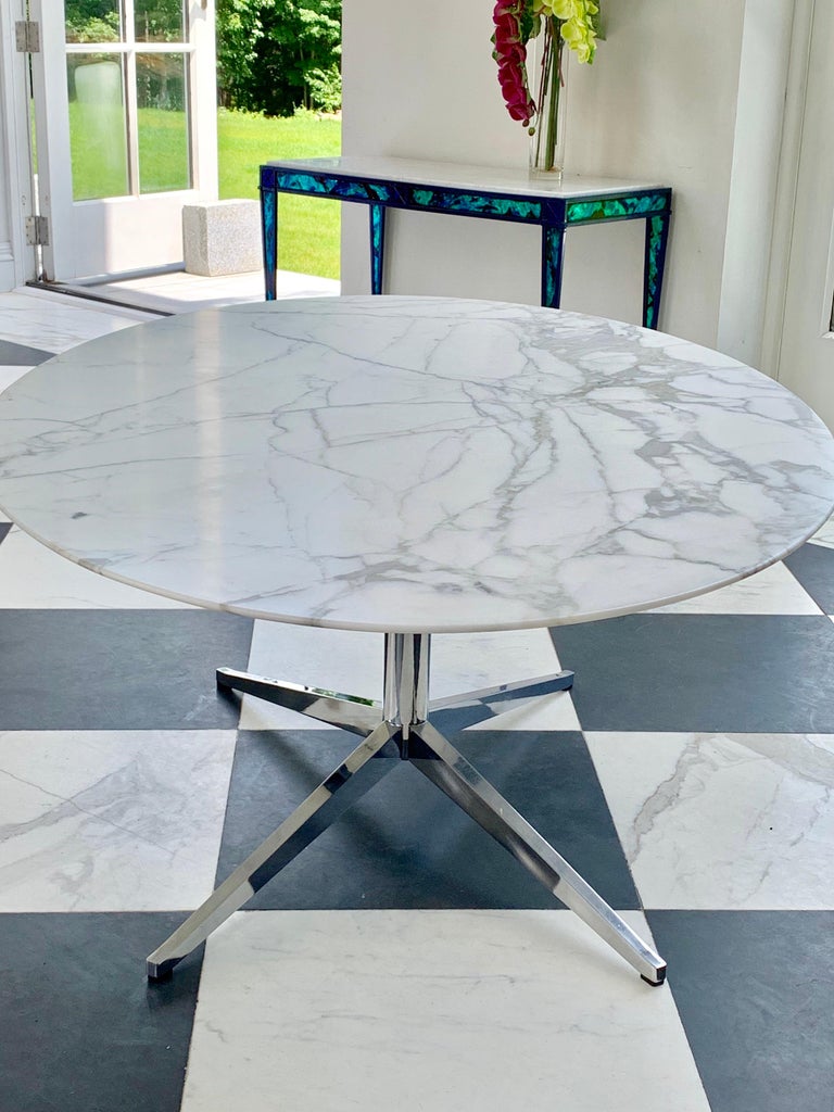 Knoll Marble Top Oval Dining Table at 1stDibs knoll marble dining