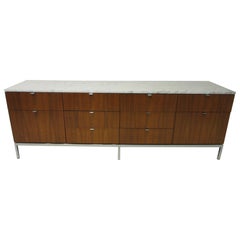 Knoll Marble / Walnut Credenza by Florence Knoll