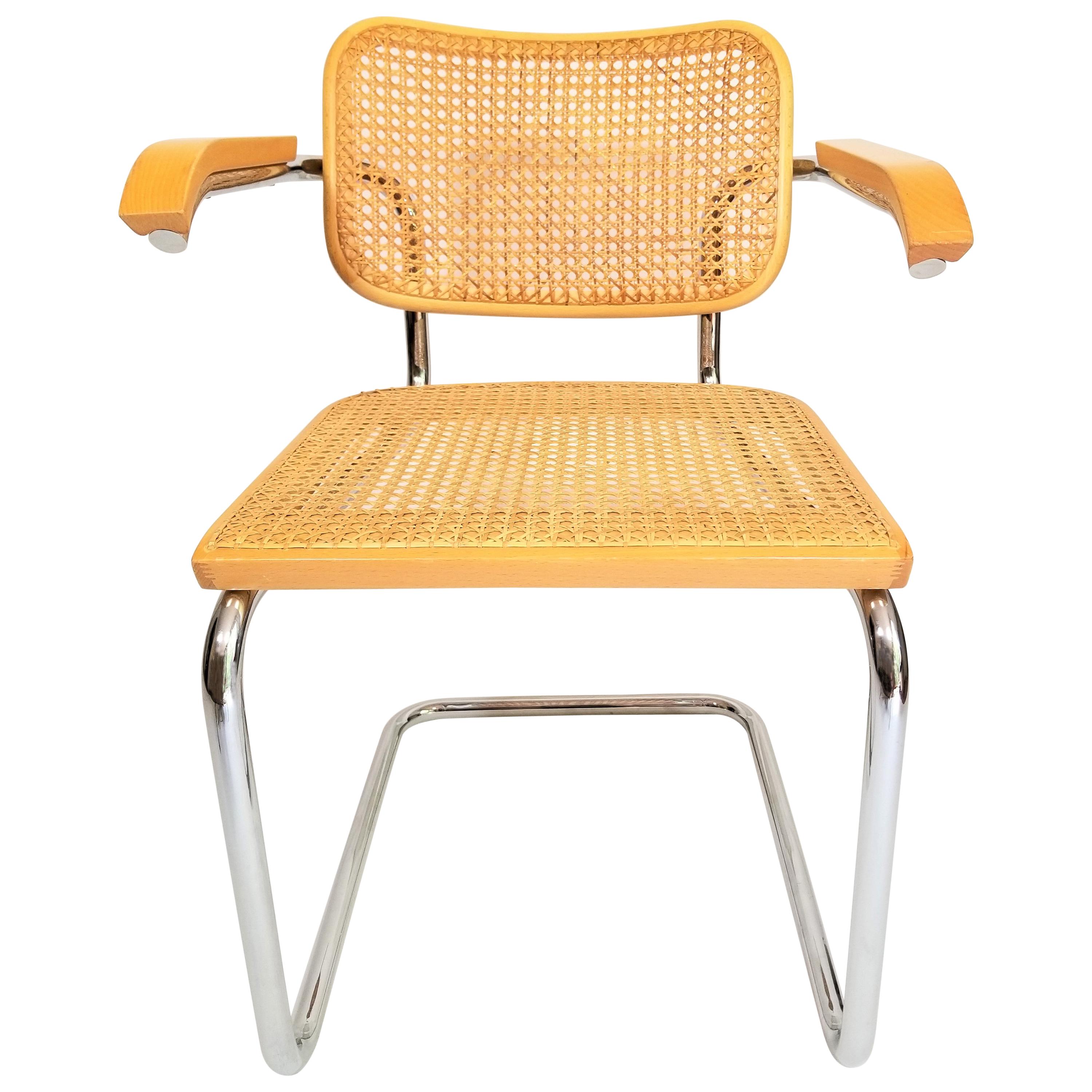 Knoll Marcel Breuer Cesca Armchair Hand Caned