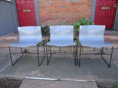 Knoll Massimo Vignelli Graue Taschentuchstühle