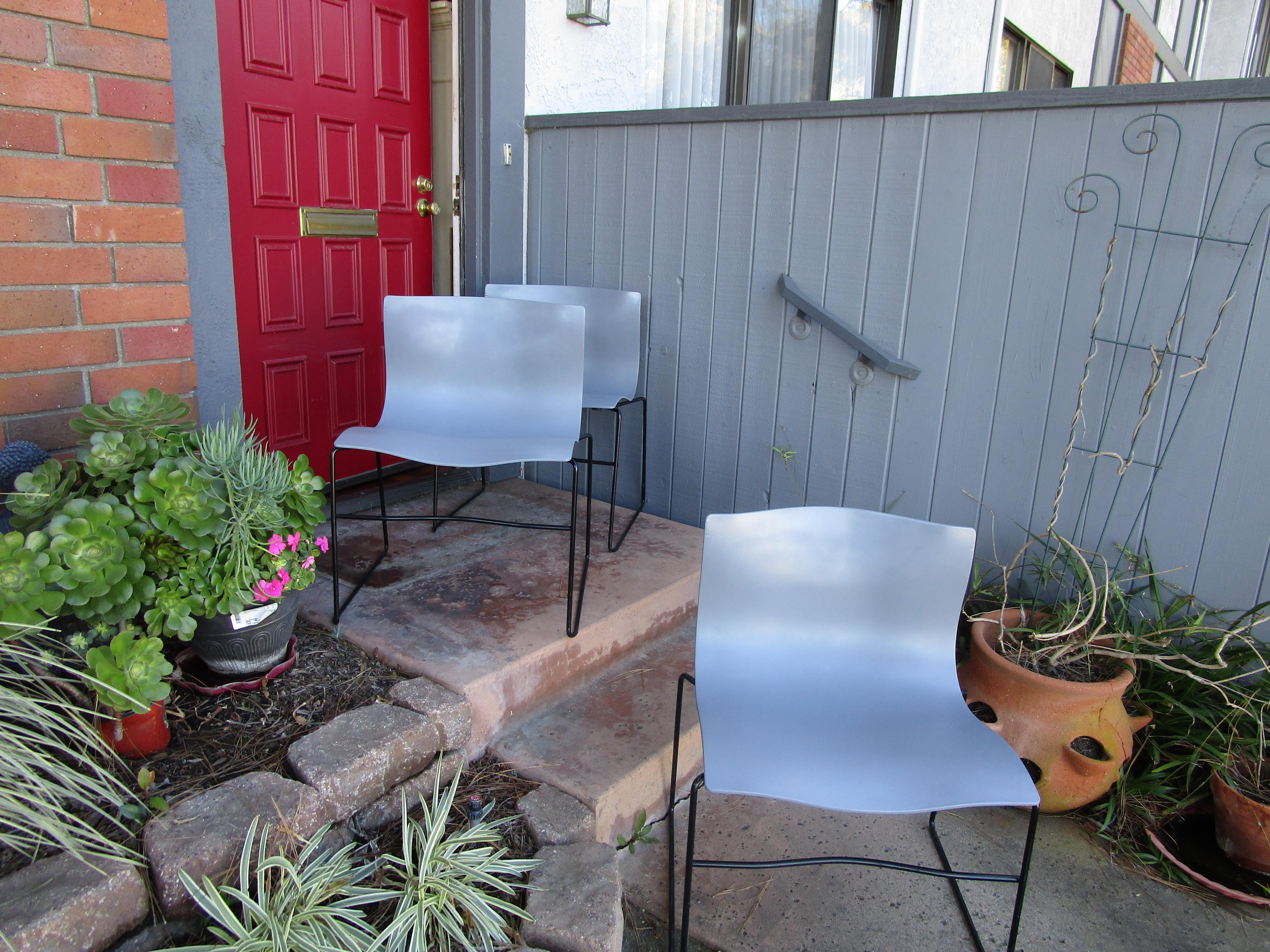 Teint Chaises mouchoirs grises de Knoll Massimo Vignelli en vente