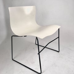 Knoll Massimo Vignelli Handkerchief Stacking Chairs in Black & White 40 Avail