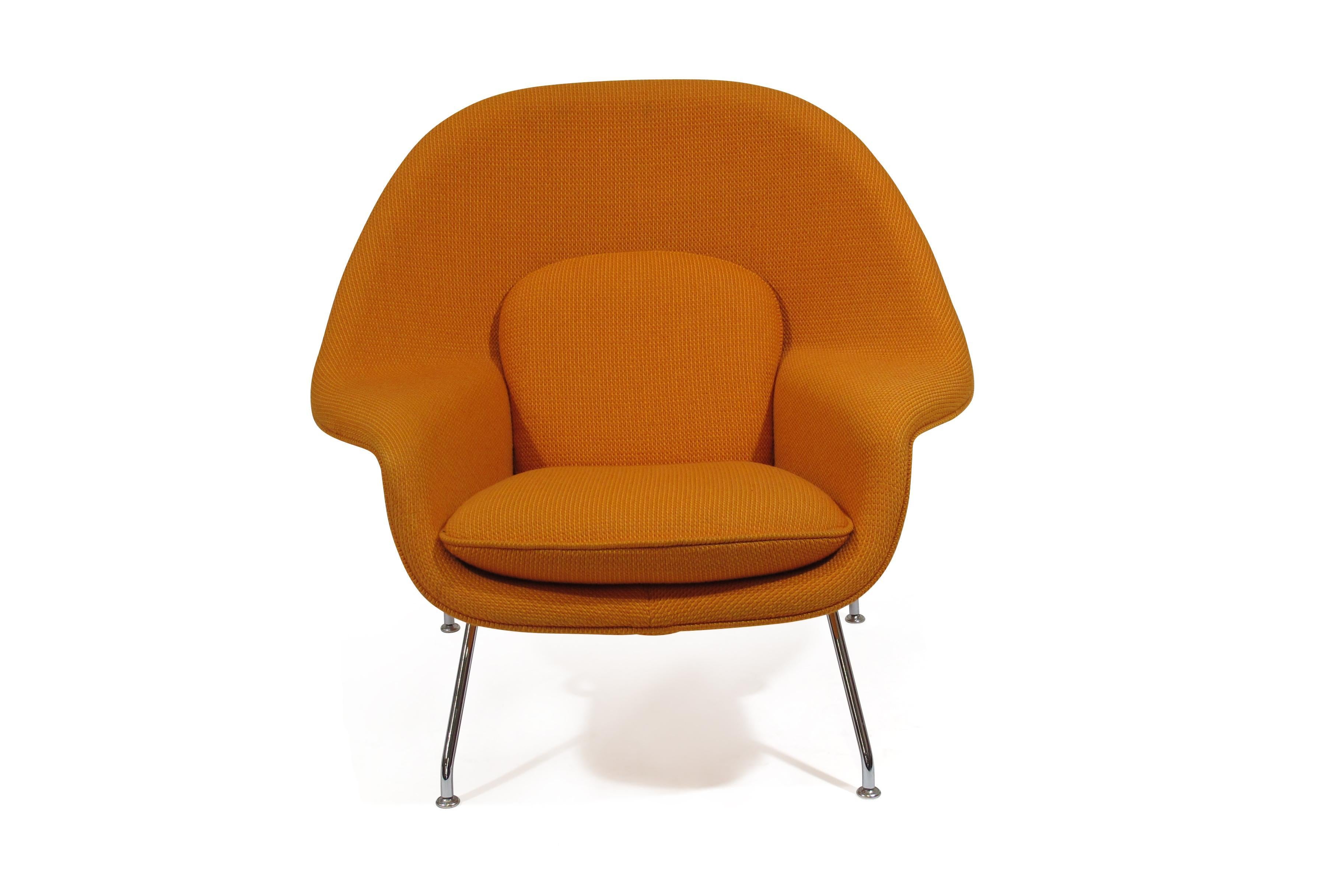 orange womb chair