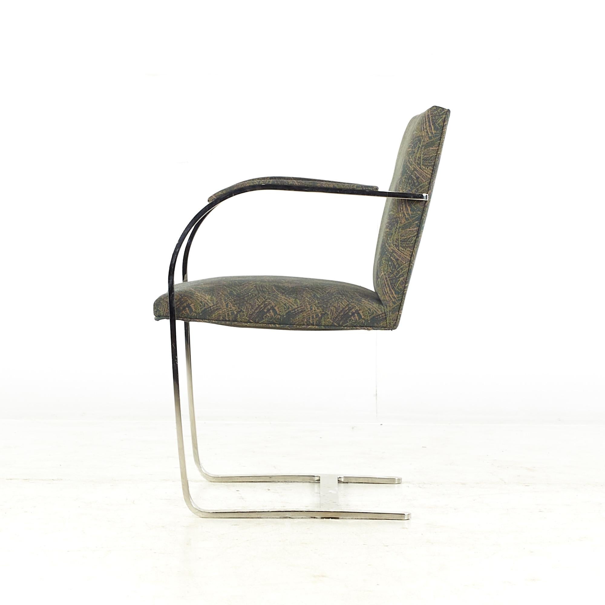 Knoll Mid Century Brno Flatbar Chrome Dining Chairs - Set of 6 For Sale 2