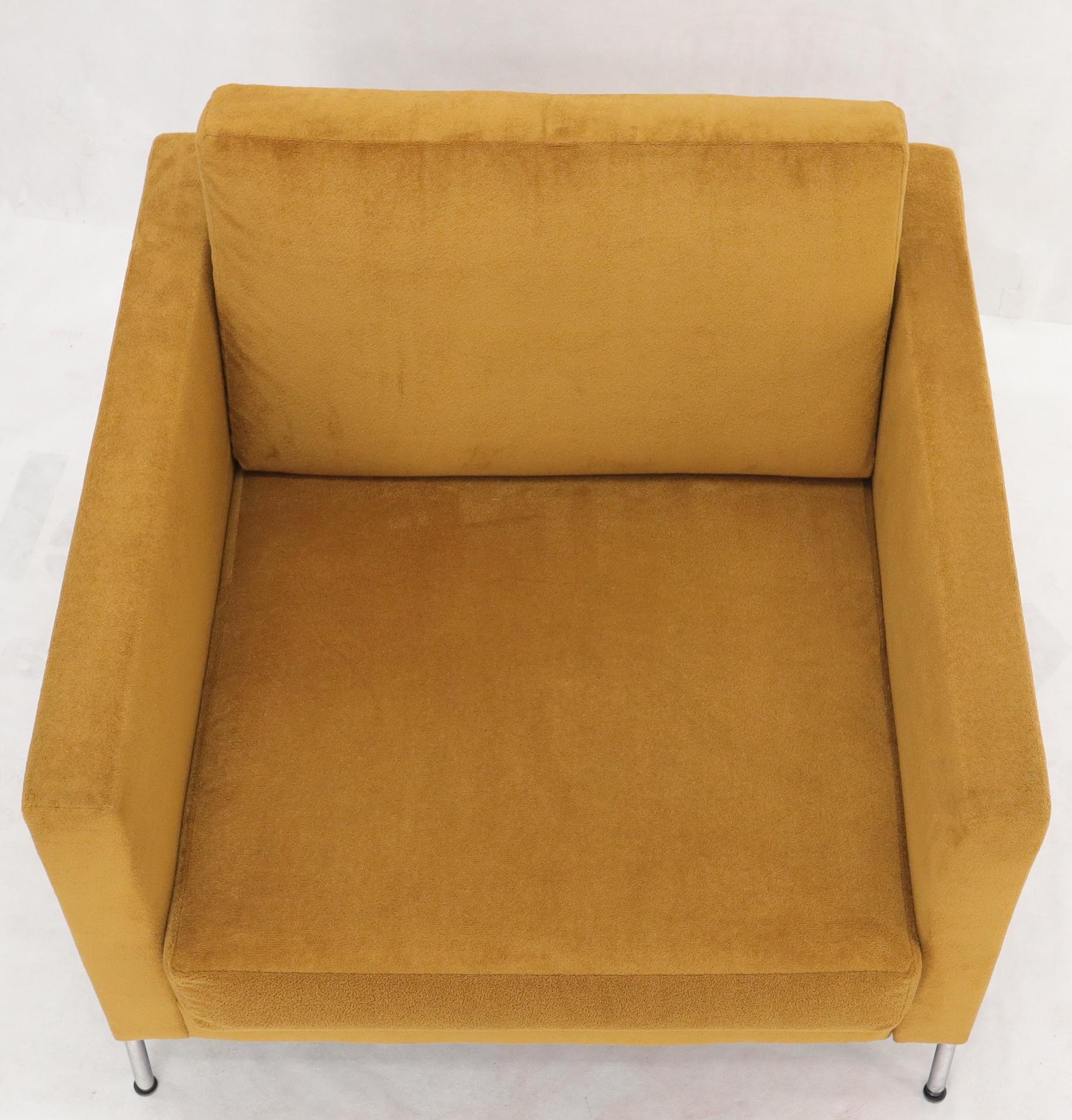Upholstery Knoll Mid-Century Modern Box Shape Lounge Chair For Sale
