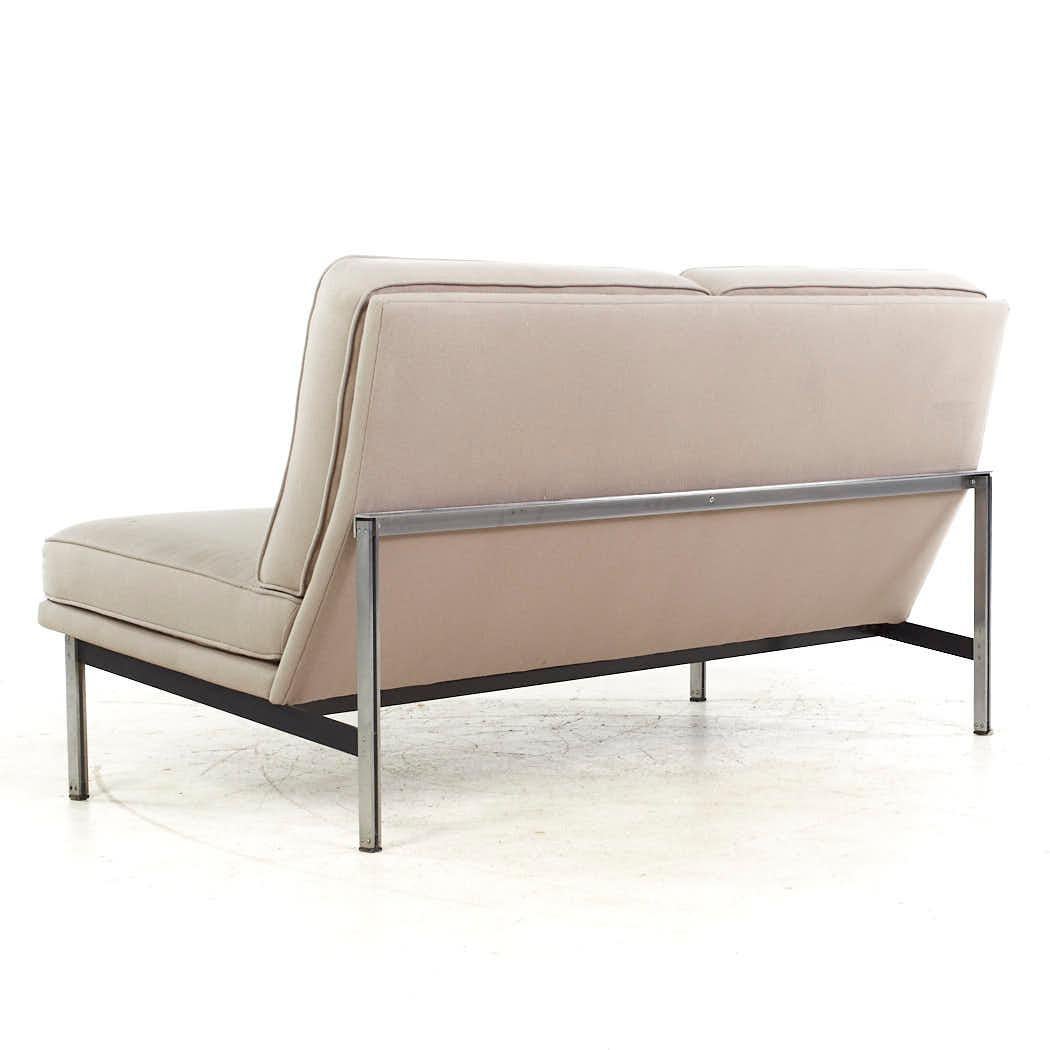 Late 20th Century Knoll Mid Century Parallel Bar Settee Sofa For Sale
