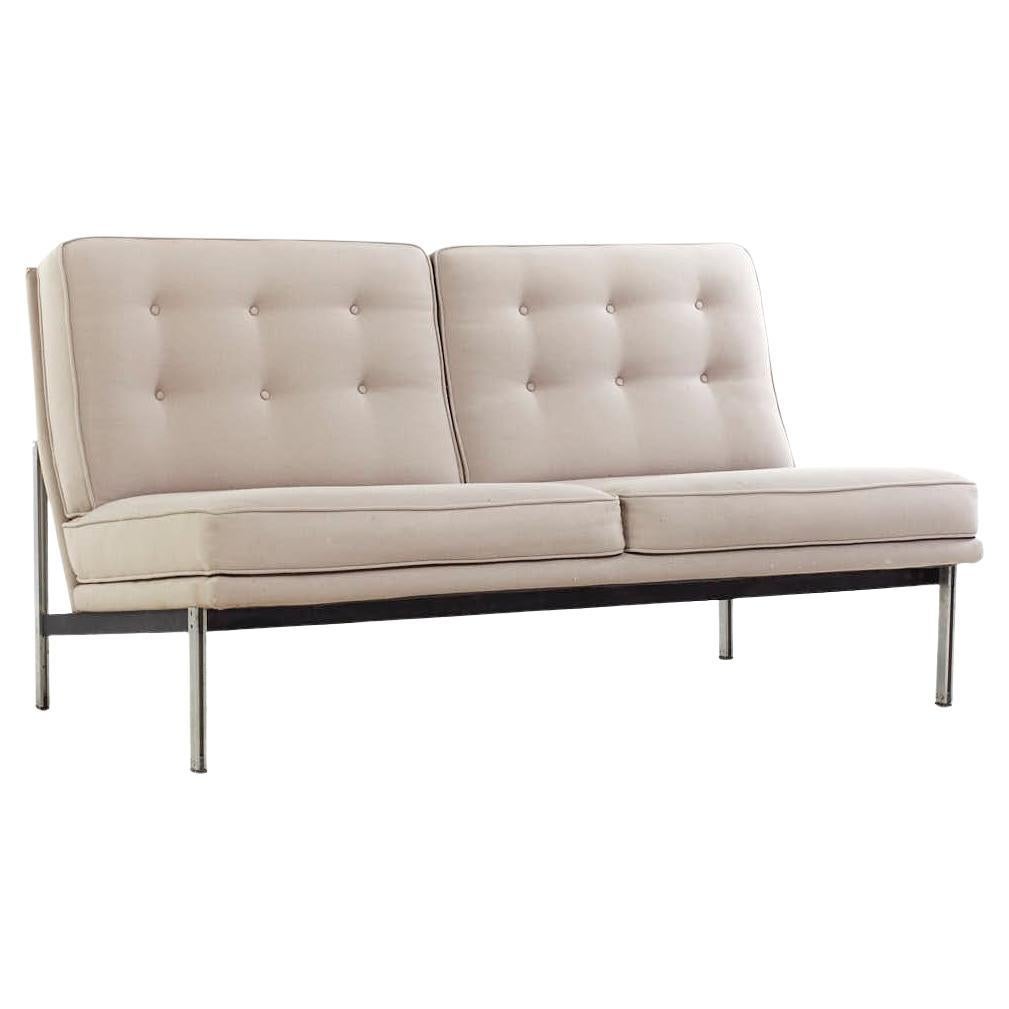 Knoll Mid Century Parallel Bar Settee Sofa For Sale