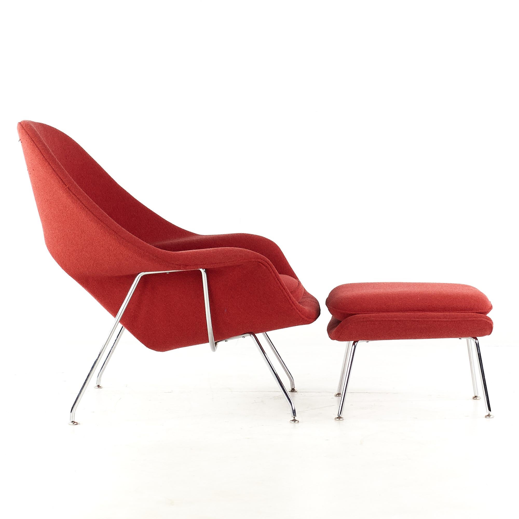 Knoll Mid-Century Womb Chair and Ottoman, Pair 3