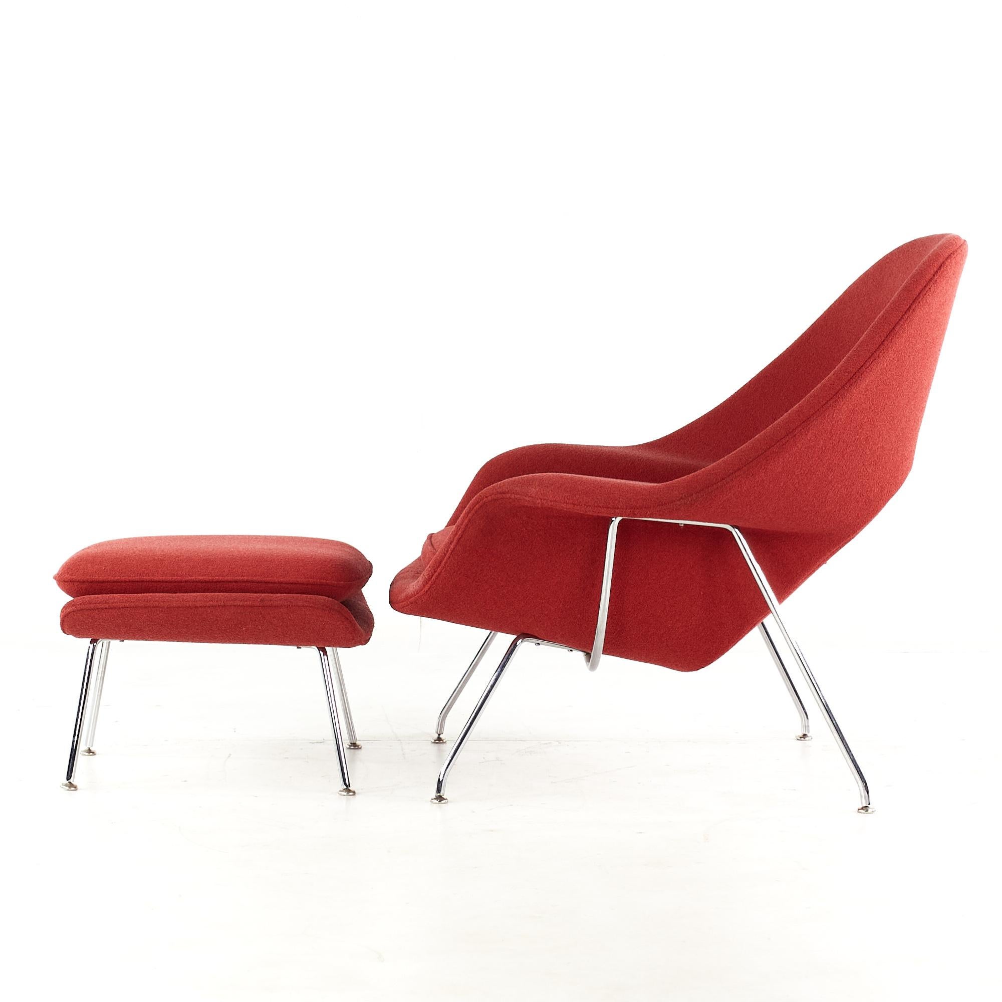 Knoll Mid-Century Womb Chair and Ottoman, Pair 4