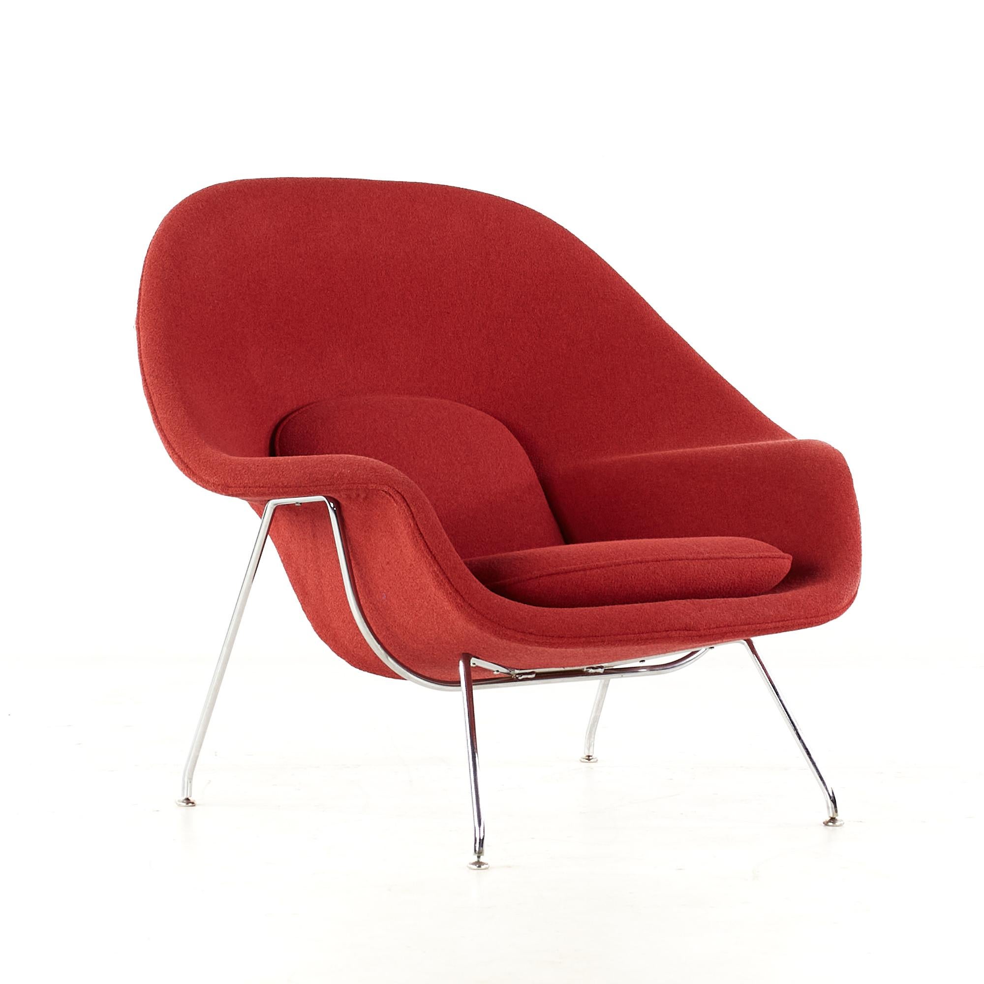 Knoll Mid-Century Womb Chair and Ottoman, Pair 13