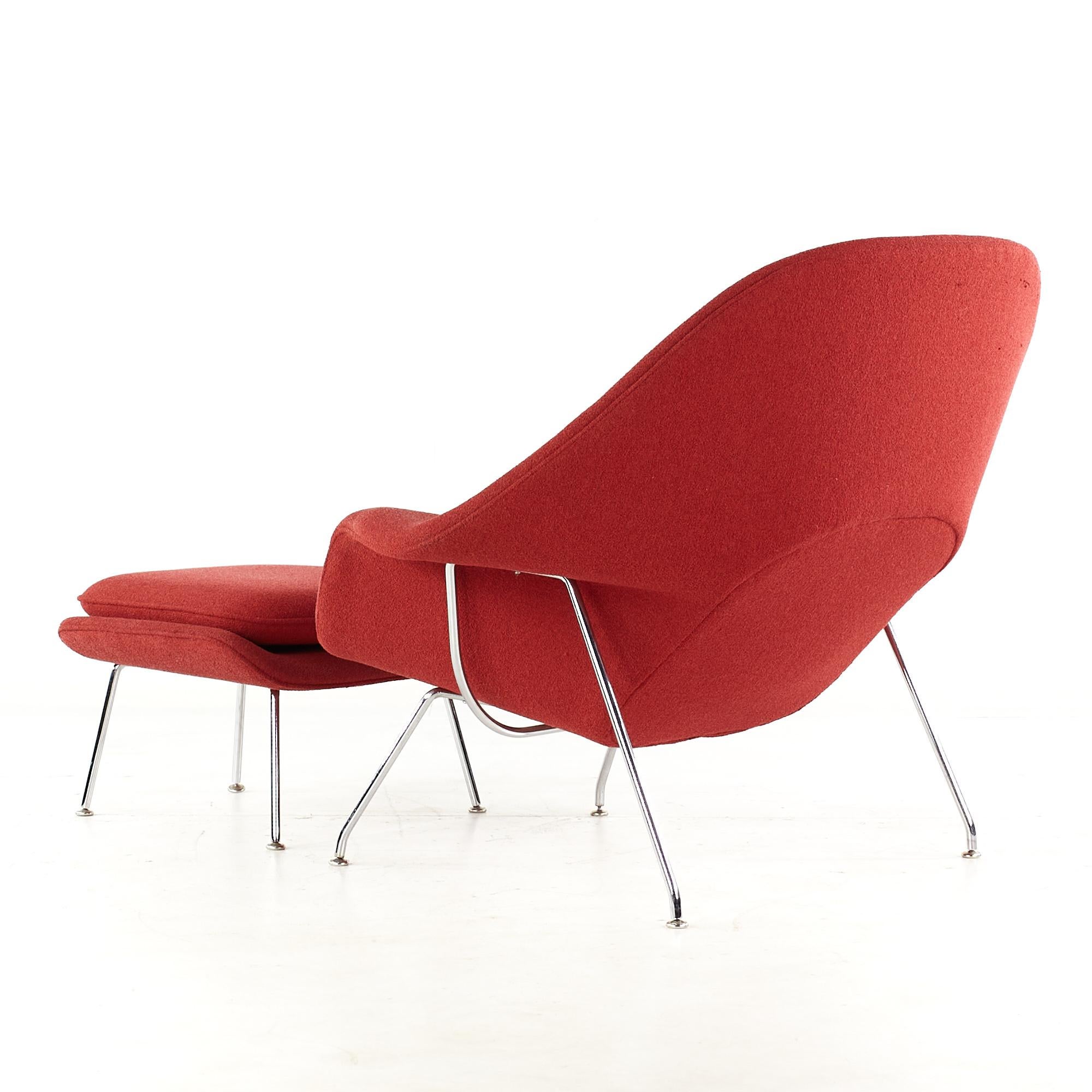Knoll Mid-Century Womb Chair and Ottoman, Pair 2
