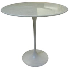 Knoll Mid Century Marble Tulip Side Table by Eero Saarinen