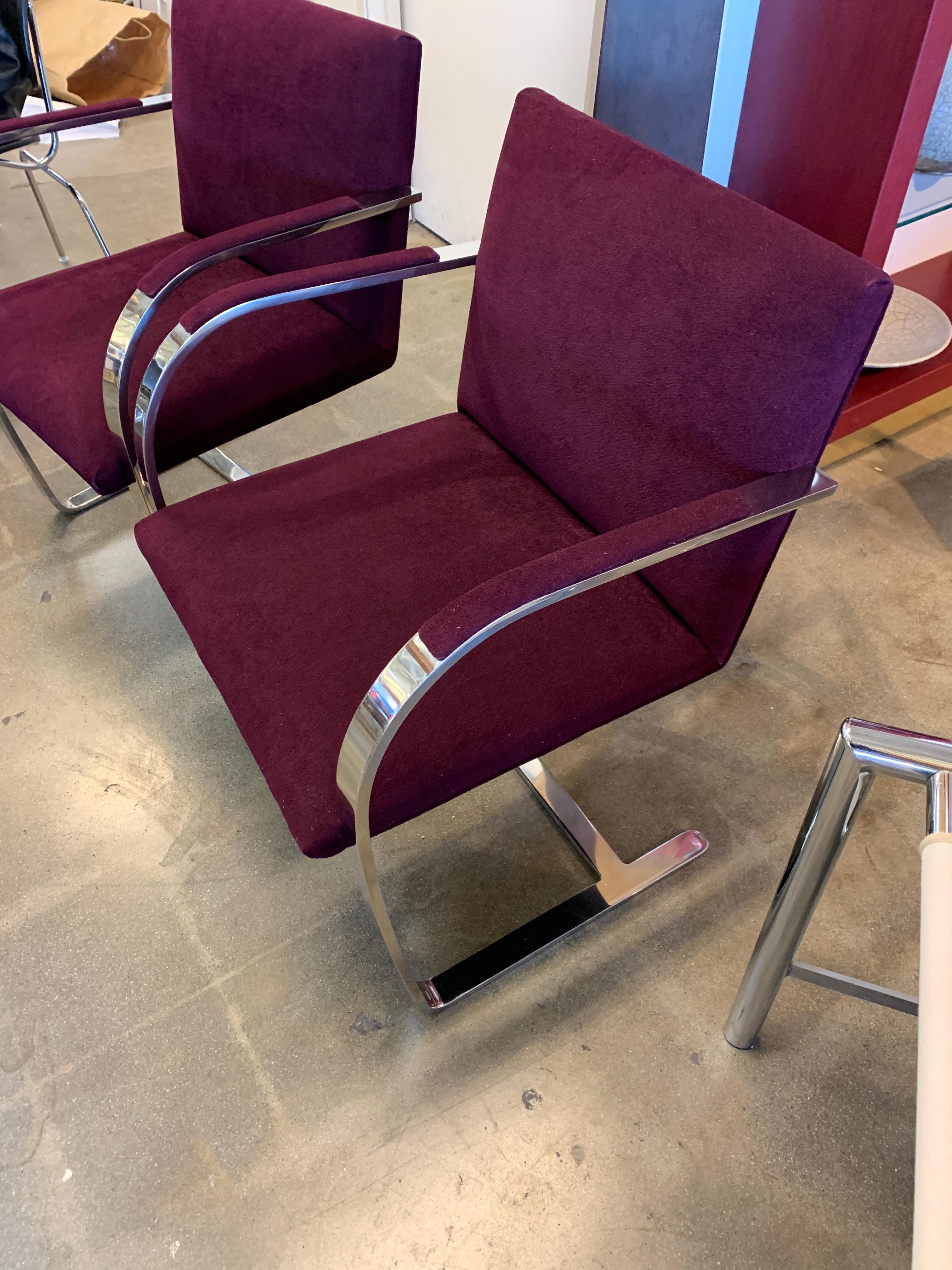 American Knoll Mies van der Rohe Brno Flat Bar Chairs