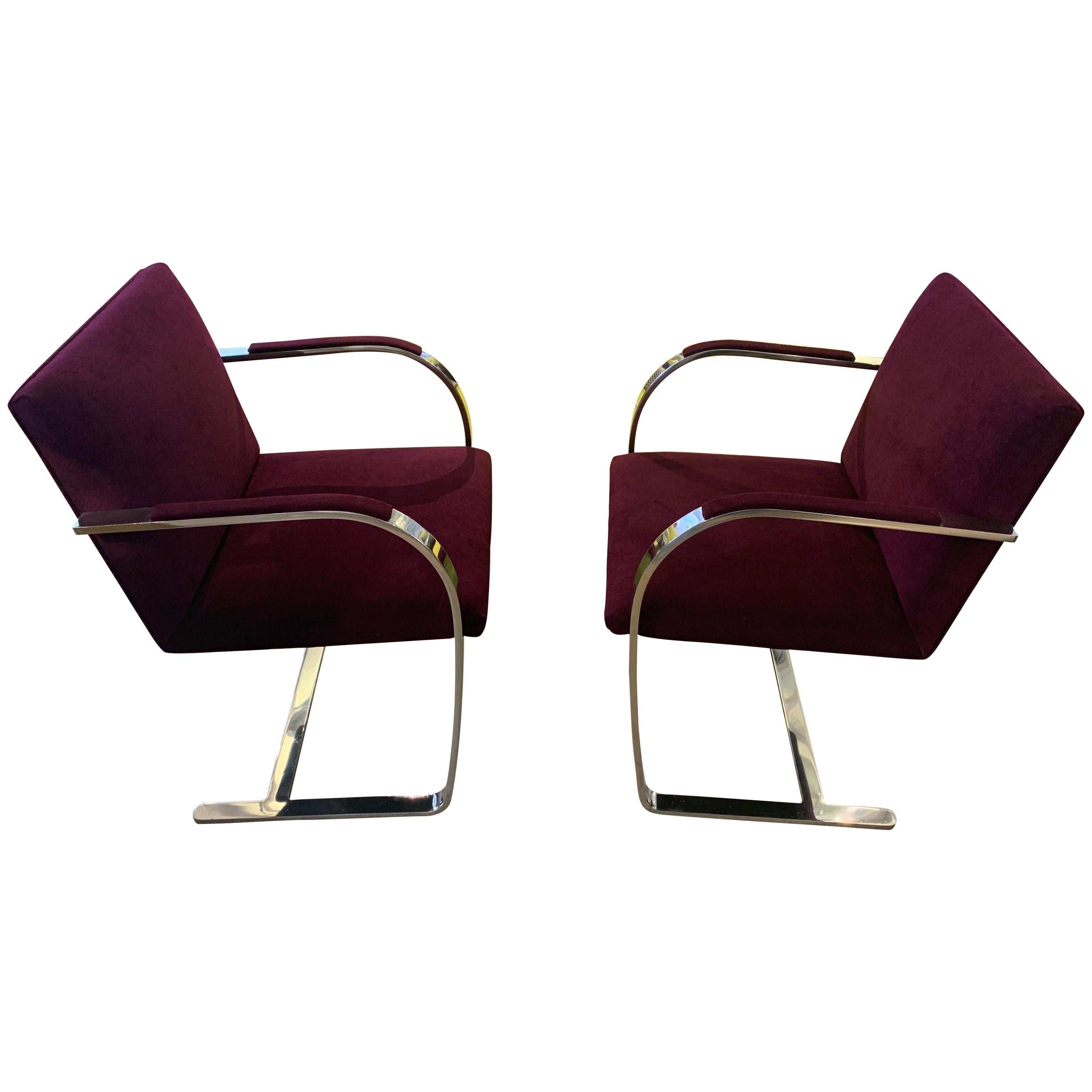 Knoll Mies van der Rohe Brno Flat Bar Chairs