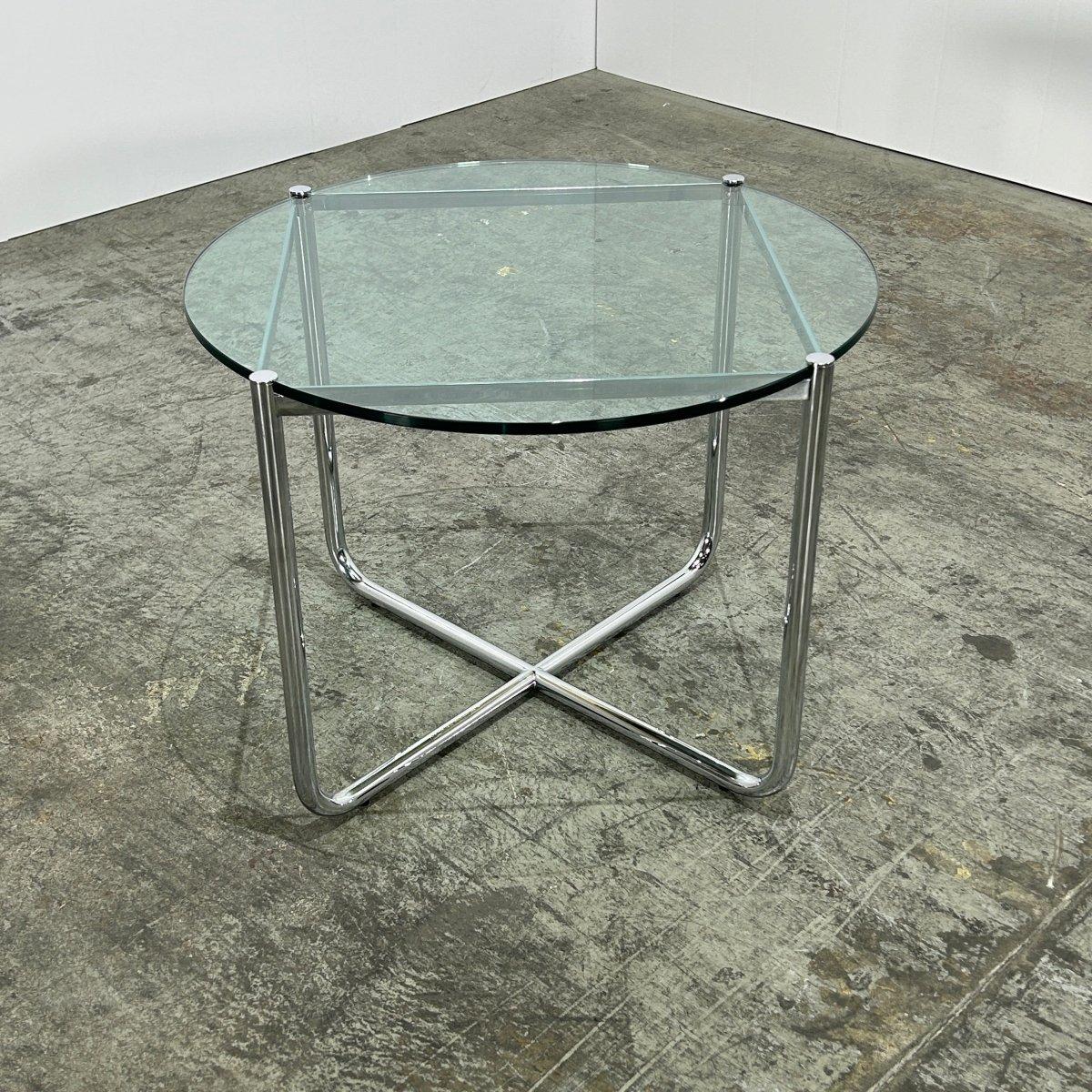 Americano Tavolo basso di vetro MR di Ludwig Mies van der Rohe in vendita
