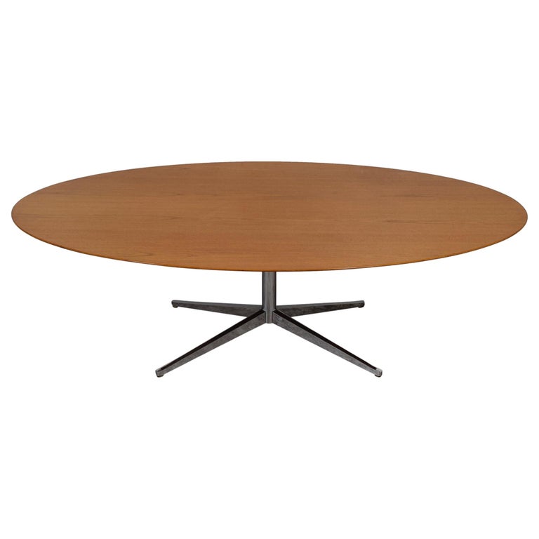 Florence Knoll Oval Dining Table Desk MidCentury Modern Mahogany 1961