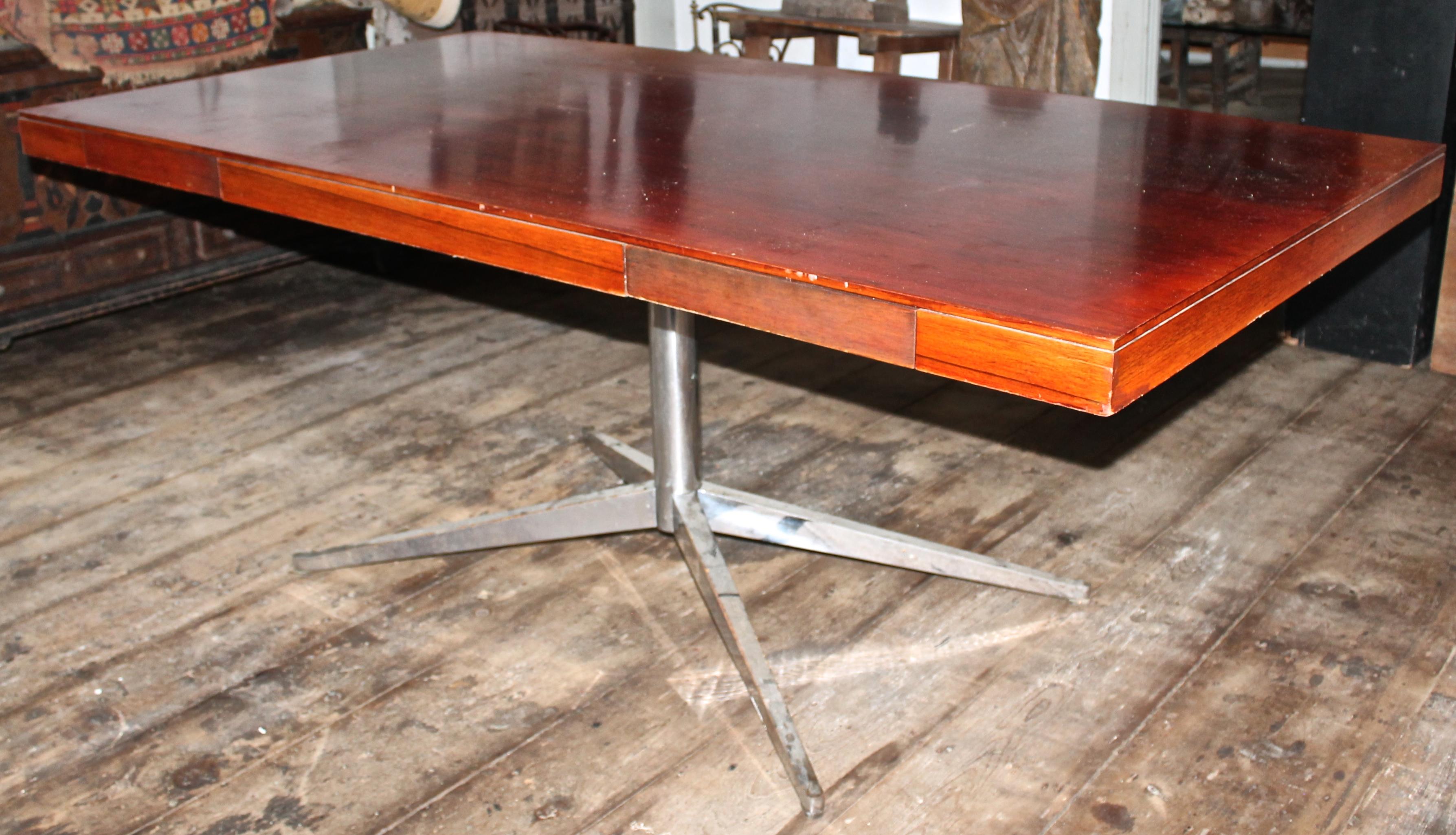 Mid-Century Modern Florence Knoll Rosewood Partners Desk, Dining Table