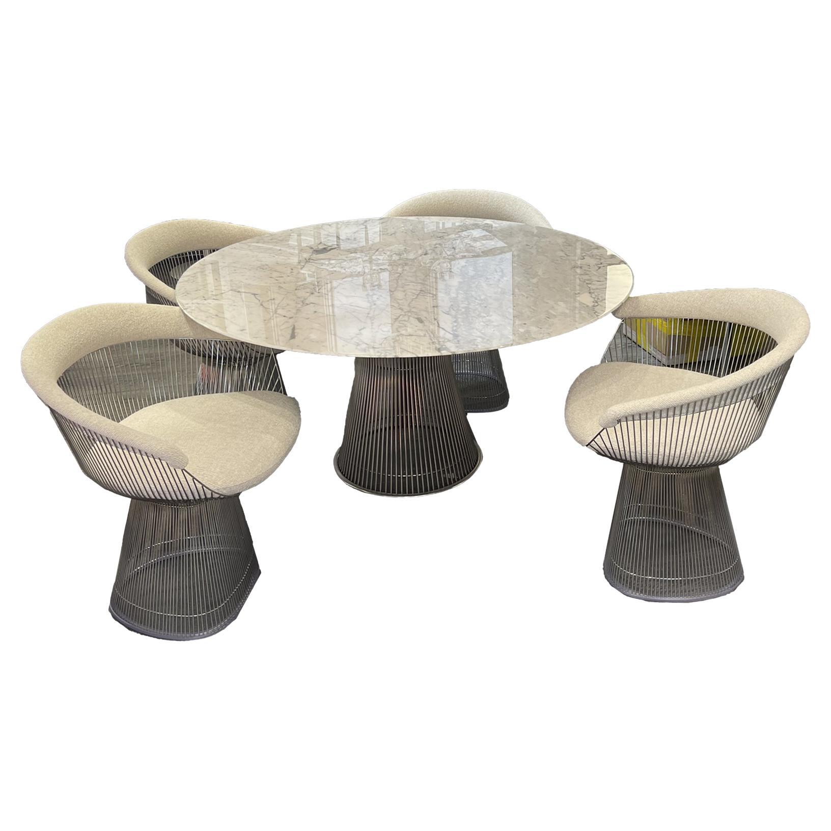 Knoll & Platner: Dining Room Set Table & 4 Chairs