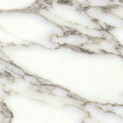 Knoll Platner Side Table, Satin Arabescato Marble & Satin Rose Gold Base