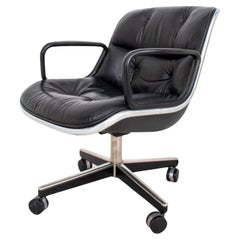 Vintage Knoll Pollock Executive Chair in Black Leather