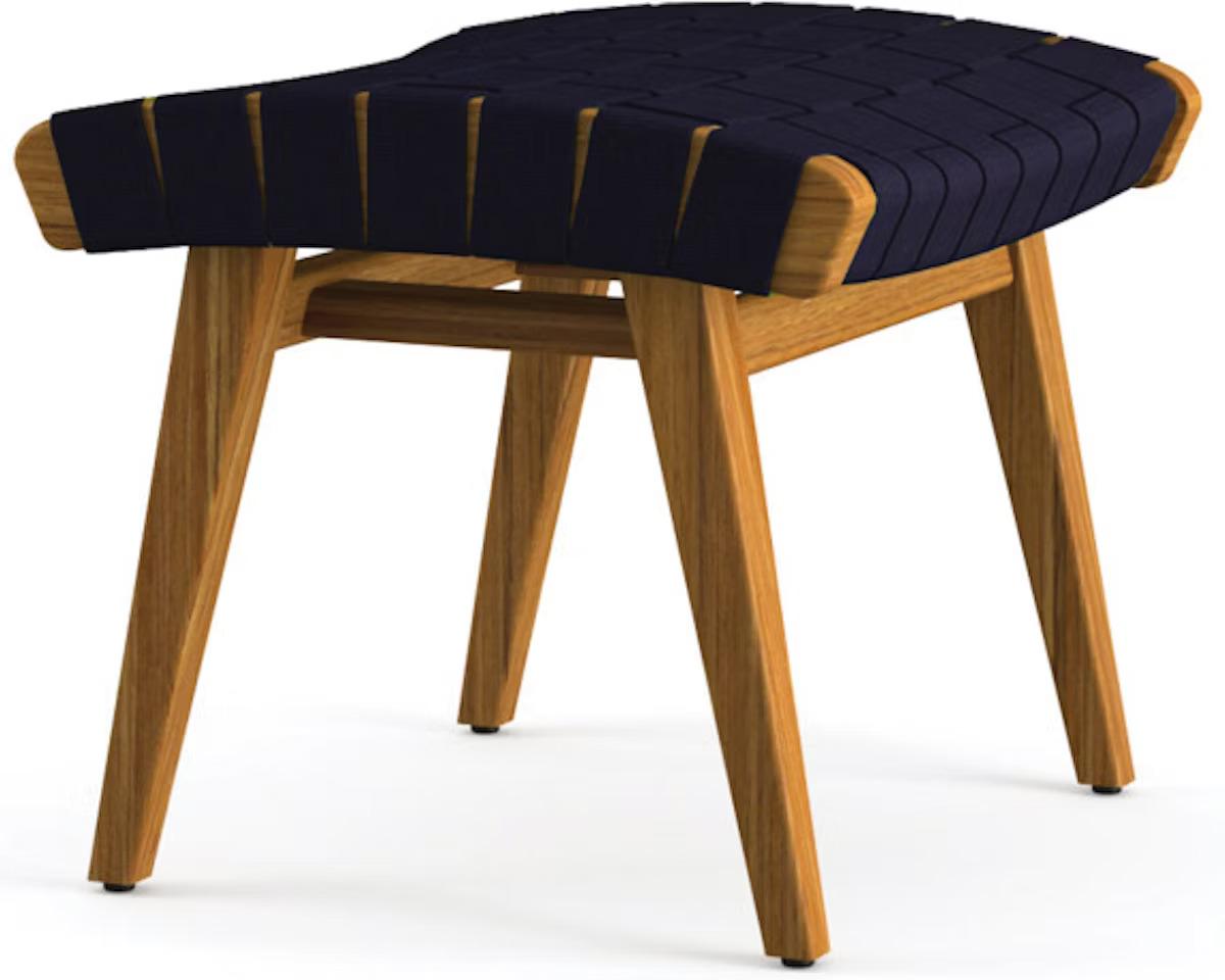 Knoll Risom Lounge Chair and Ottoman Set In Excellent Condition For Sale In Miami, FL