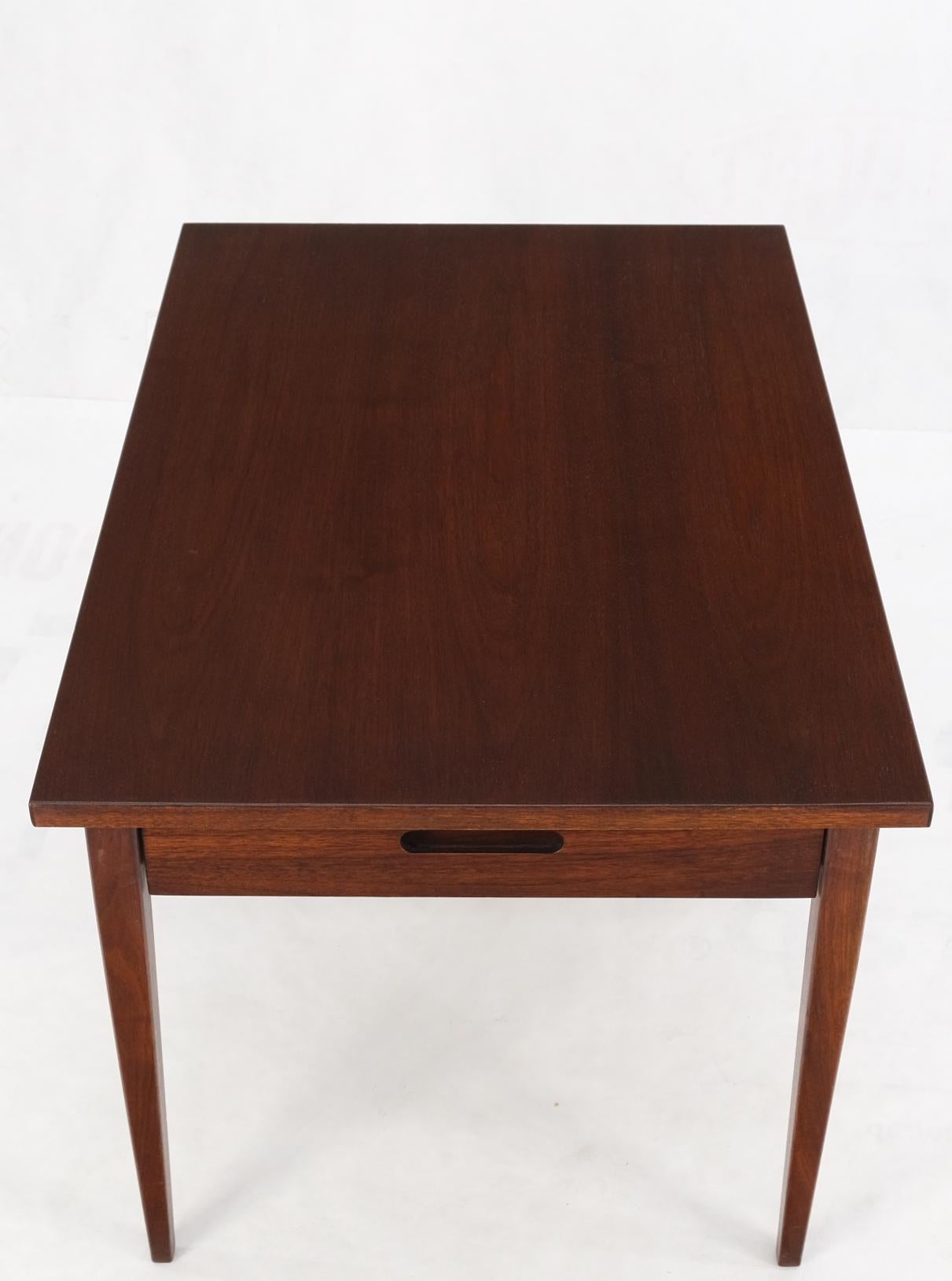 Knoll Risom One Drawer Oiled Walnut Tapered Legs End Side Table Stand Decor Mint For Sale 8