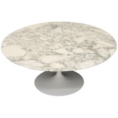 Knoll Round Marble Top Tulip Saarinen Coffee Table