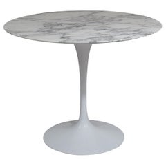 Knoll Saarinen Round Arabescato Marble Dining Table