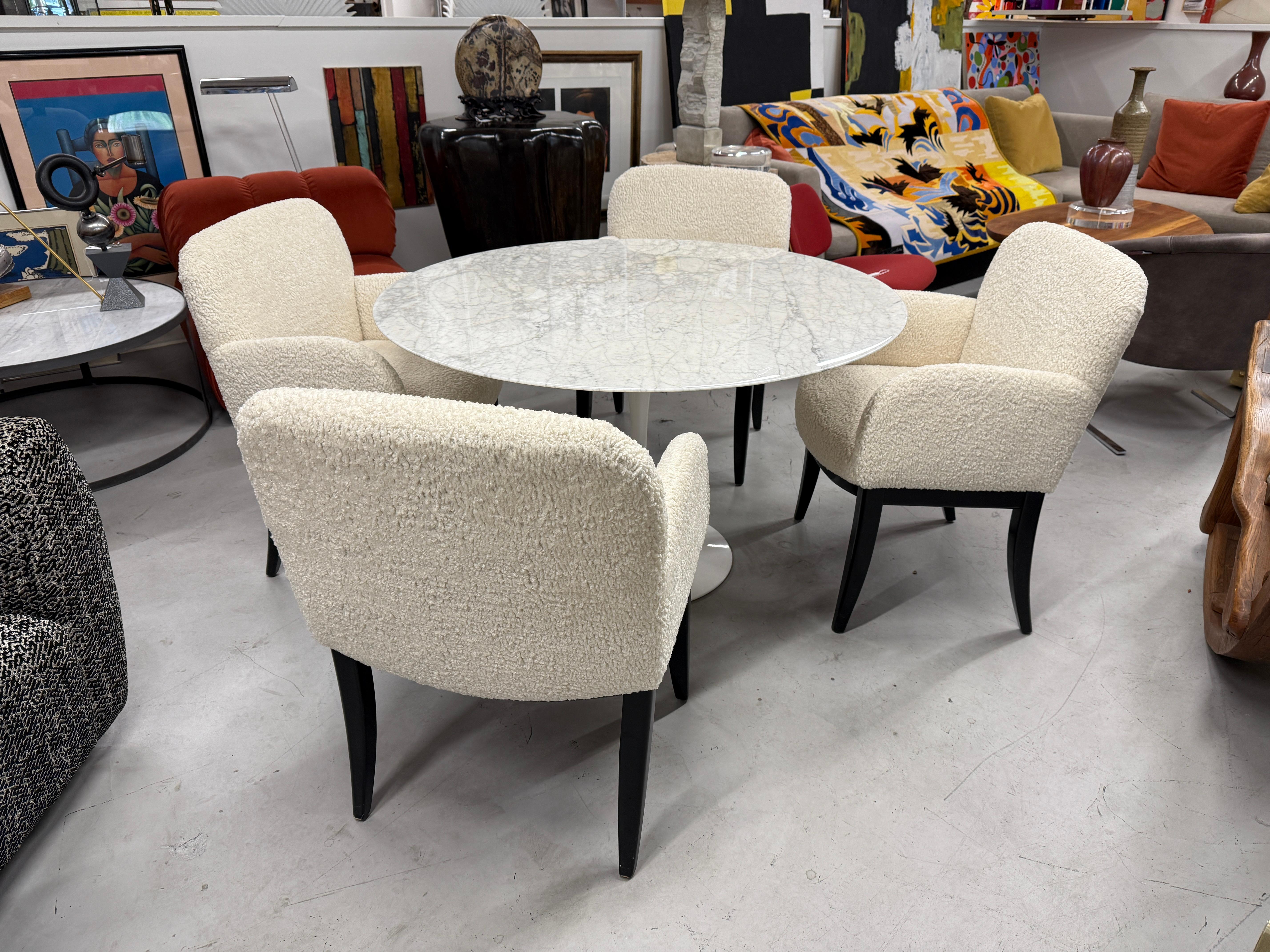 Mesa Tulipán Knoll Saarinen 47 pulgadas tapa de mármol 7