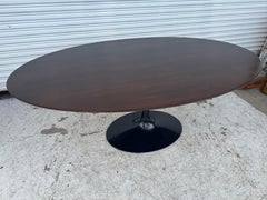 Knoll Saarinen Black Tulip Base 78" Oval Walnut Top Dining/Conference Table