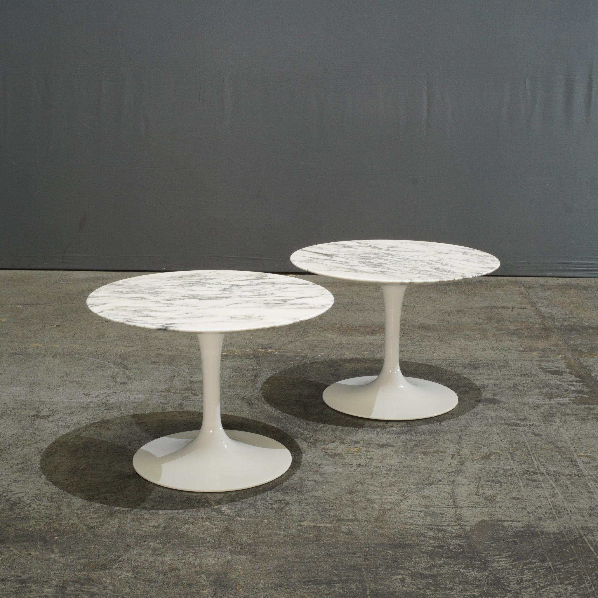 Danish Knoll Saarinen Coffee Table with Arabescato Marble Top