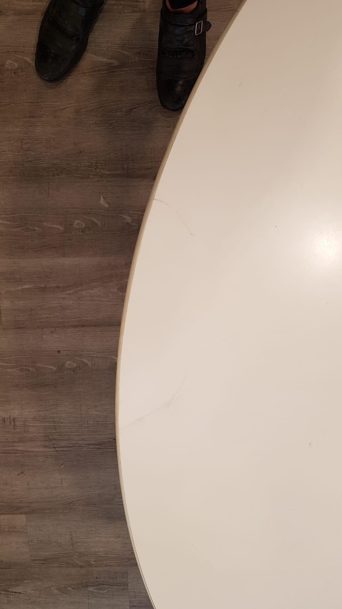 Knoll Saarinen Pedestal White Laminated Table 1