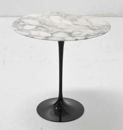 Knoll Saarinen Side Tulip Table with Calacatta Marble Top