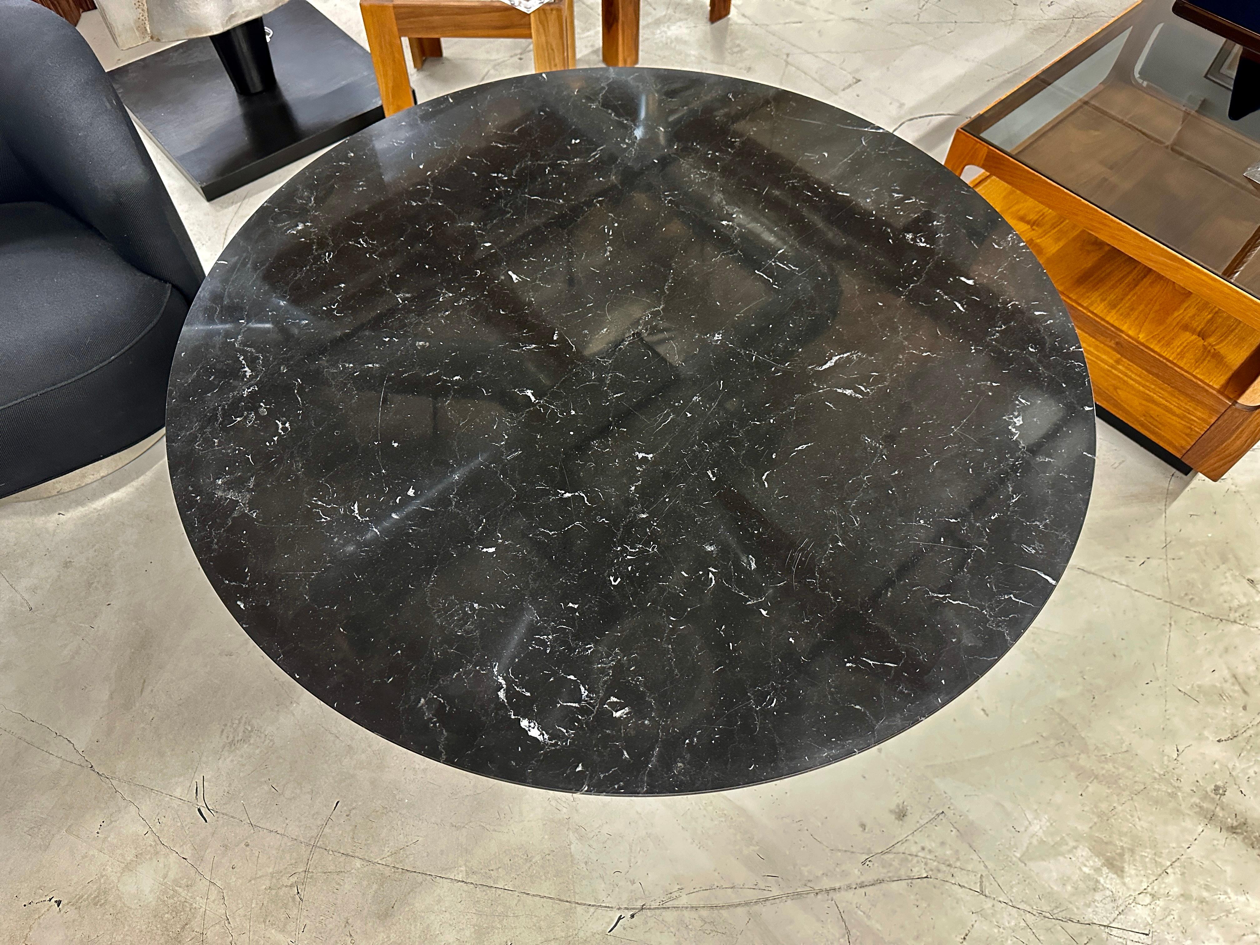 20th Century Knoll Saarinen Tulip Table with Black Marble For Sale
