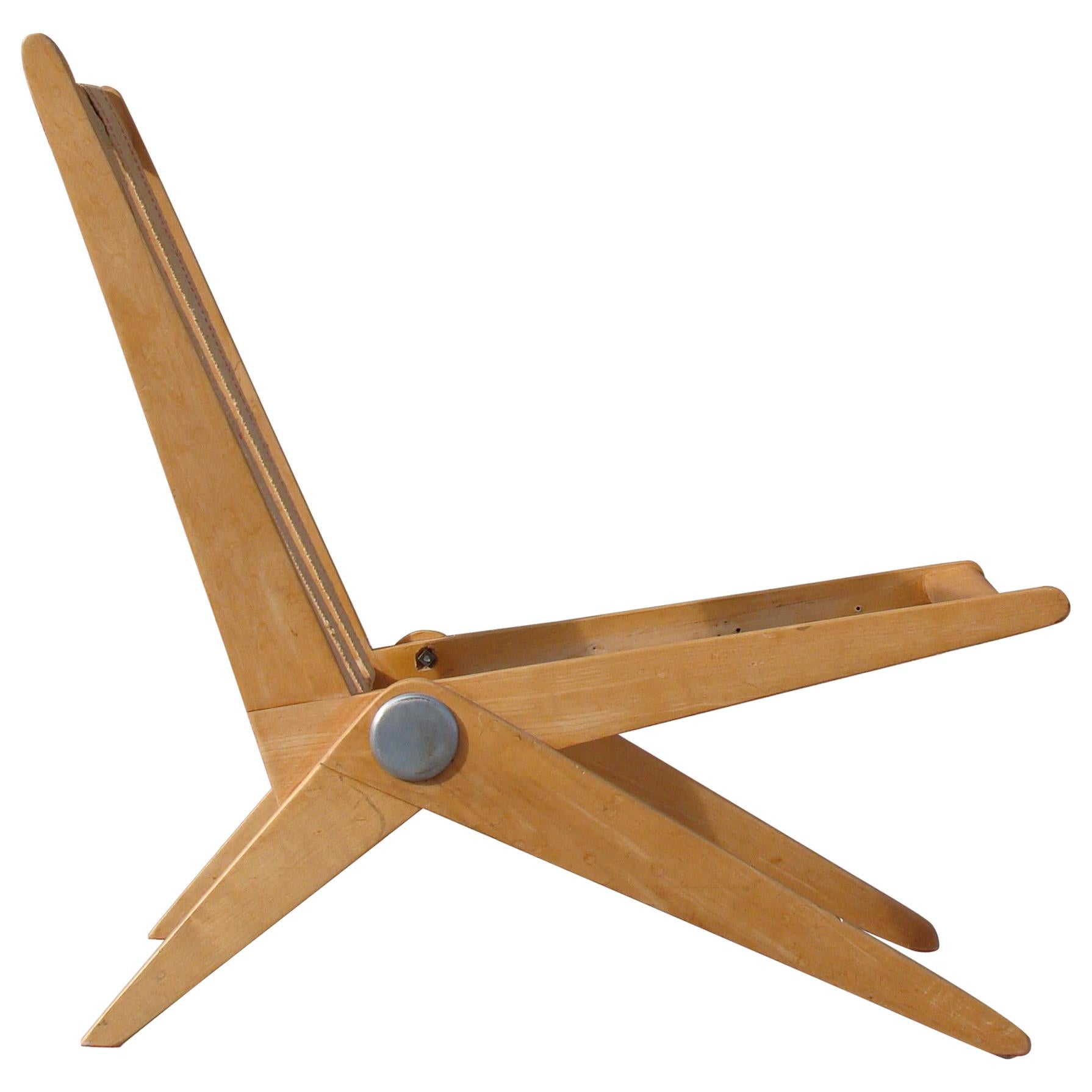 Knoll Scissor Chair by Pierre Jeanneret, circa 1956 USA