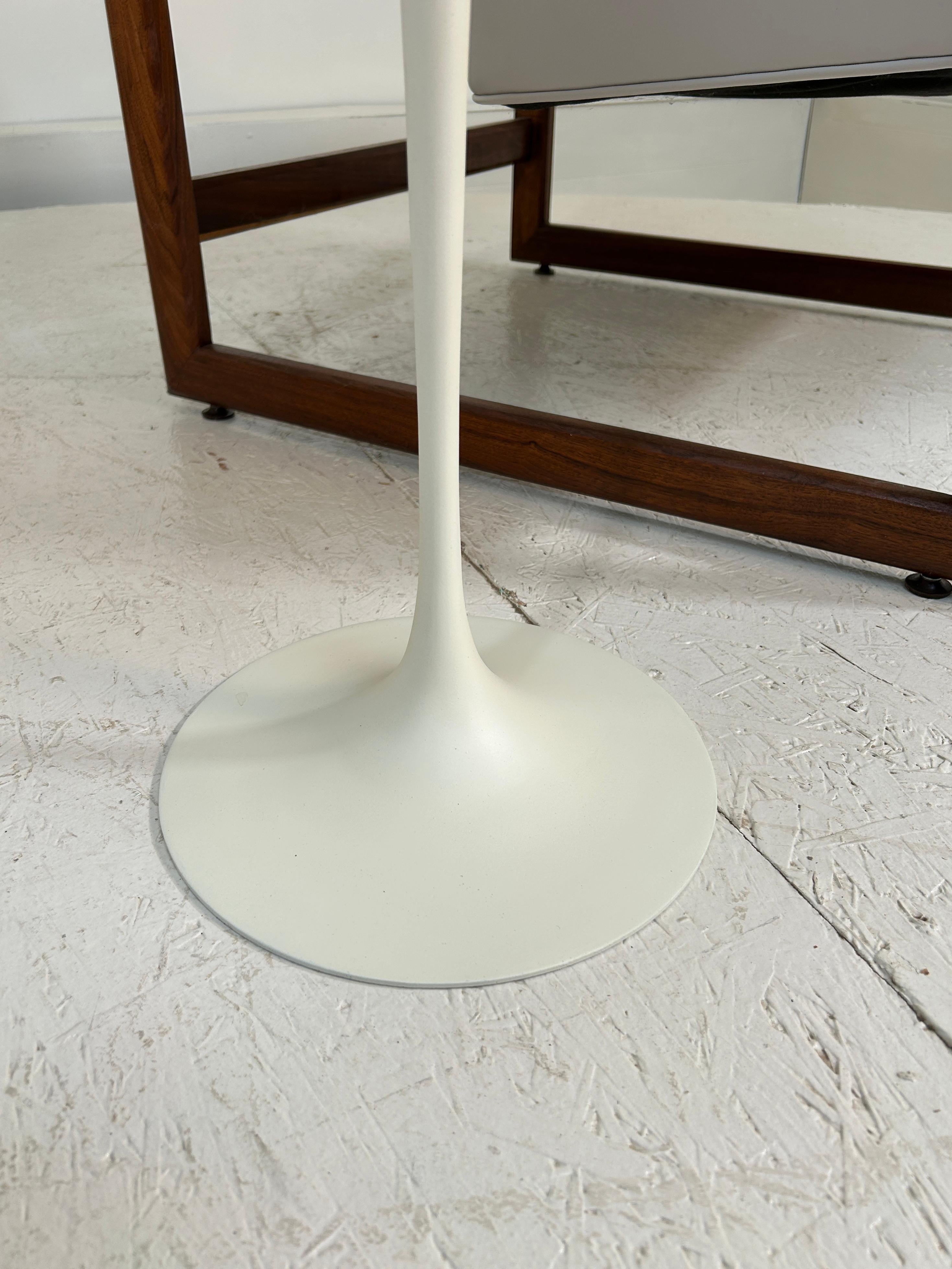 Steel Knoll Side Table in Ebony For Sale