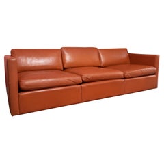 Knoll Sofa by Charles Pfister 1971 Original Sabrina Leather, #1, '2 Available'