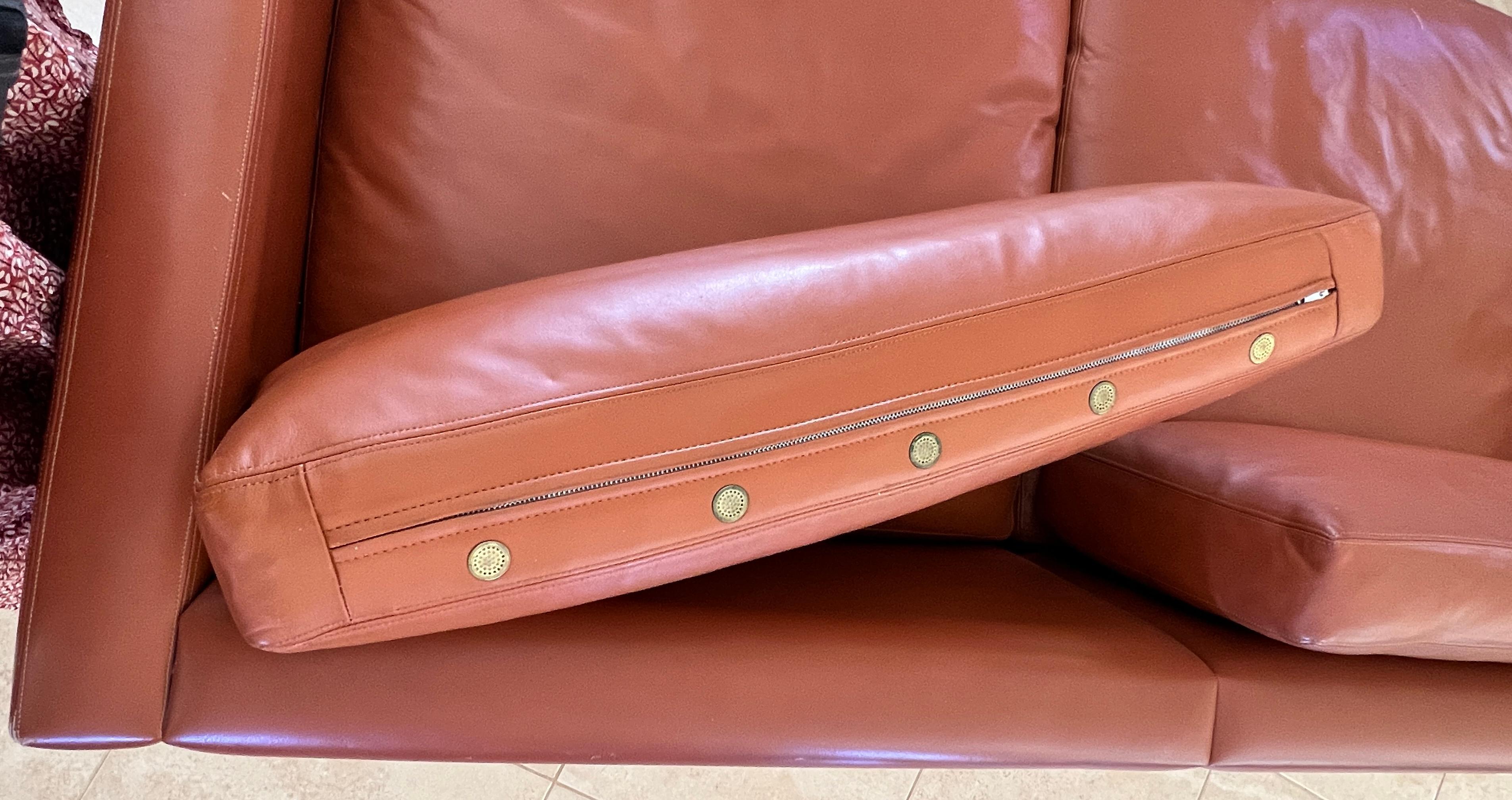 Knoll Sofa by Charles Pfister 1971 Original Sabrina Leather, #2 '2 Available' For Sale 5