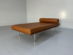 Knoll Studio "Barcelona" Daybed - In "Velluto" Tan Brown Leather